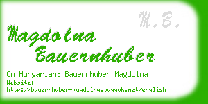 magdolna bauernhuber business card